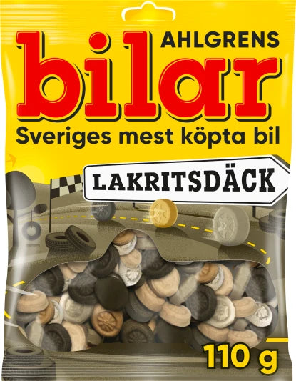 Ahlgrens Bilar Lakritsdäck 110g -Pack - Scandinavian Goods