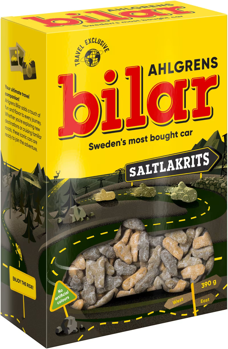 Ahlgrens Bilar Saltlakrits 390g, 6-Pack - Scandinavian Goods