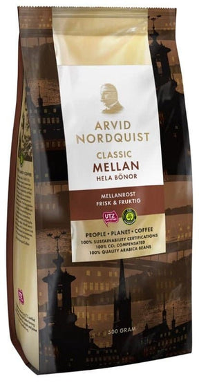Arvid Nordquist Mellan Coffee Beans 500g, 6-Pack - Scandinavian Goods