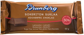 Brunberg Sugar Free Chocolate Bar 50g, 30-Pack - Scandinavian Goods
