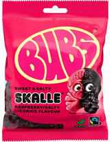 Bubs Godis Hallonlakritsskalle 90g-1 - Scandinavian Goods