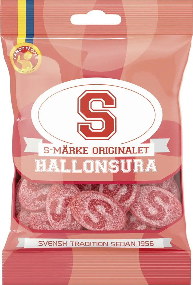 Candy People S-Märke Hallonsura 80g | Swedish Sour Candy