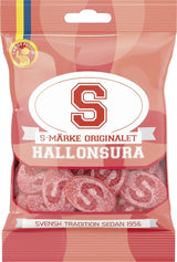 Candy People S-Märke Hallonsura 80g, 18-Pack - Scandinavian Goods