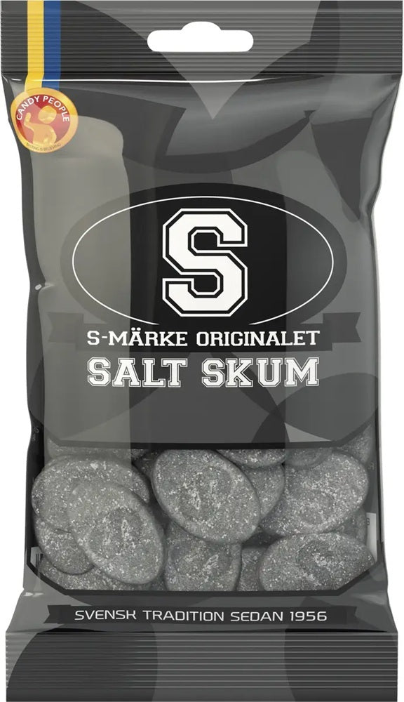 Candy People S-Märke Salt Skum 70g, 14-Pack - Scandinavian Goods