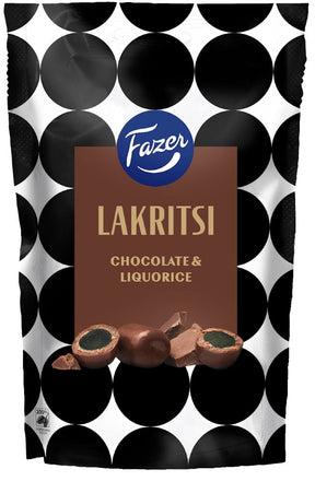 Fazer Lakritsi Chocolate & Licorice 140g, 21-Pack - Scandinavian Goods