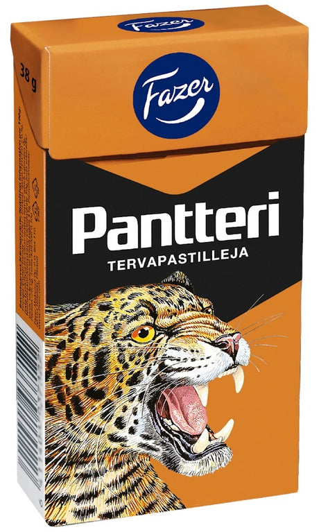 Fazer Pantteri Tar Pastilles 38g, 20-Pack - Scandinavian Goods