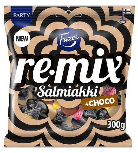 Fazer Remix Salmiakki +Choco 300g, 12-Pack - Scandinaian Goods