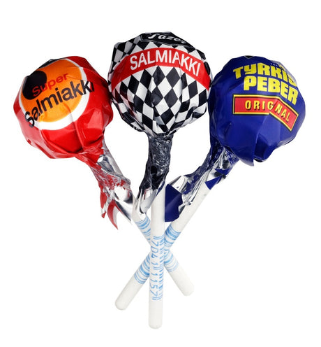 Fazer Salmiakki Lollipop Mix 9g, 15-Pack - Scandinavian Goods