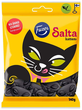 Fazer Salta Katten 140g, 24-Pack - Scandinavian Goods