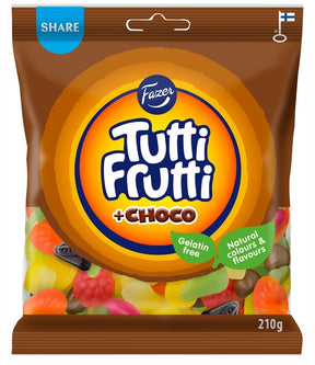 Fazer Tutti Frutti Choco Candy 210g, 18-Pack - Scandinavian Goods