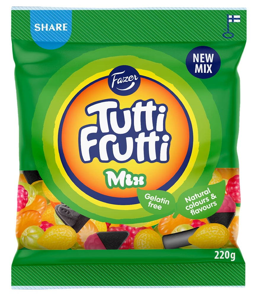 Fazer Tutti Frutti Mix 220g, 18-Pack - Scandinbavian Goods