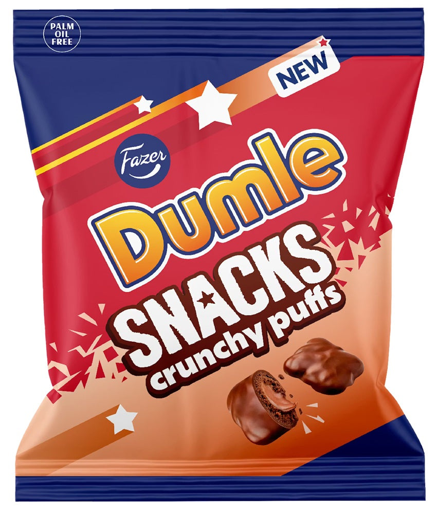 Fazer Dumle Snacks Crunchy Puffs 140g, 18-Pack - Scandinavian Goods