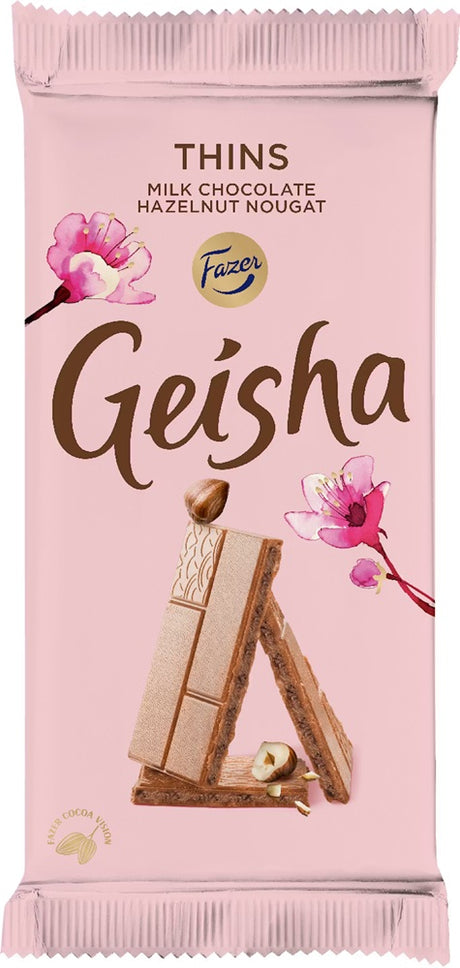 Fazer Geisha Thins Chocolate Bar 93g, 18-Pack - Scandinavian Goods