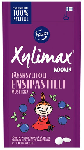 Fazer Moomin Blueberry Xylitol Pastilles 38g, 15-Pack - Scandinavian Goods