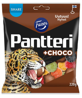 Fazer Pantteri +Choco 220g - Scandinavian Goods