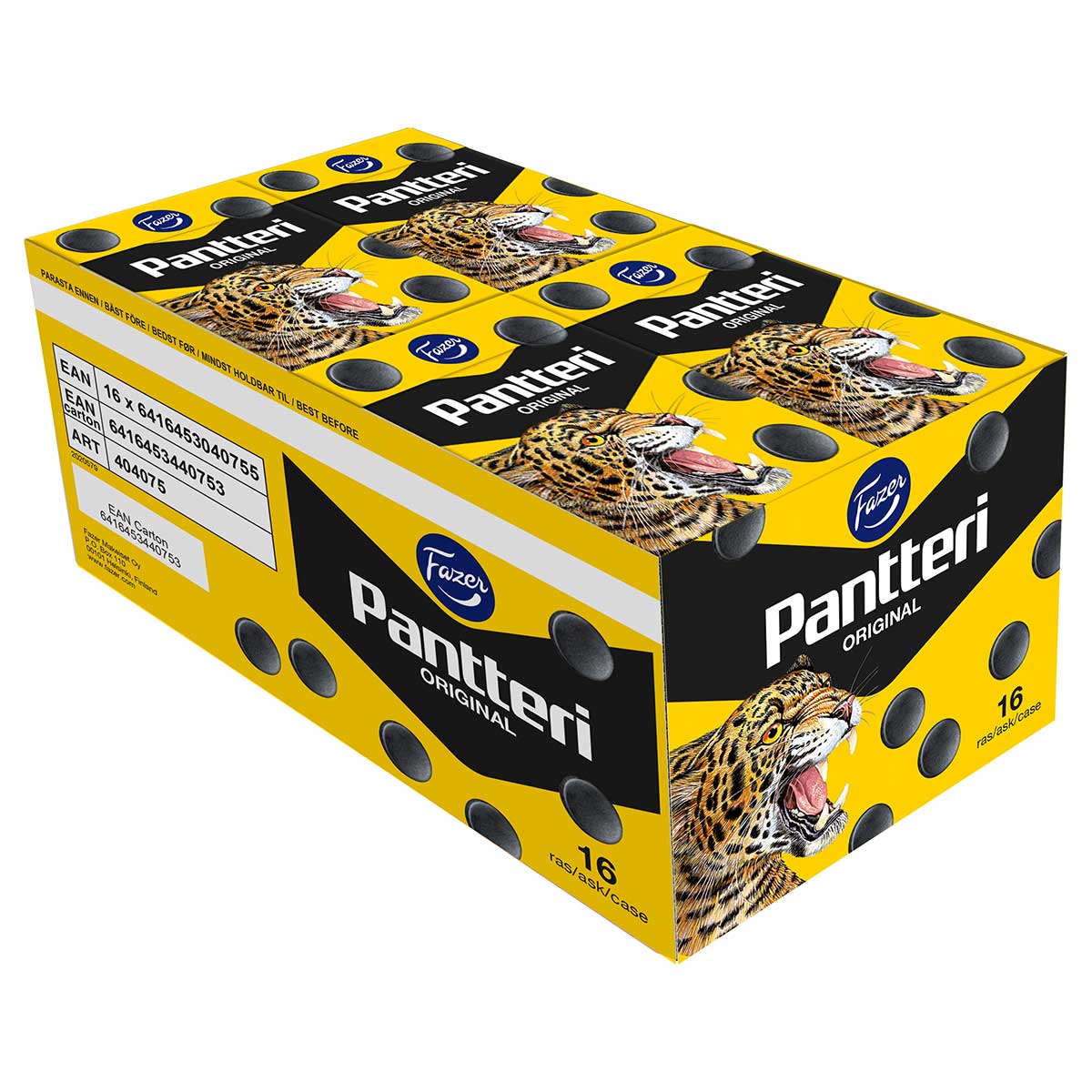 Fazer Pantteri Licorice Pastilles 70g, 16-Pack-1 - Scandinavian Goods