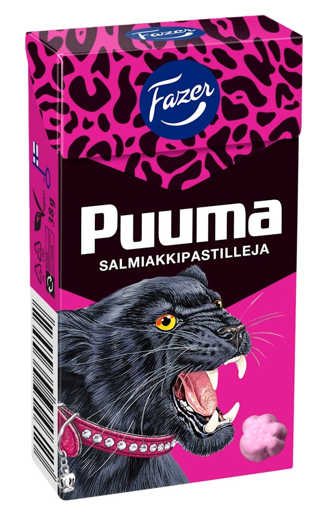 Fazer Pantteri Puuma 38g, 20-Pack - Scandinavian Goods