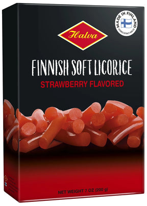 Halva Finnish Soft Strawberry Flavoured Licorice 200g, 10-Pack - Scandinavian Goods