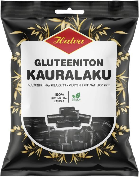 Halva Gluten Free Oat Licorice 200g, 24-Pack - Scandinavian Goods