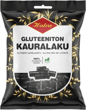 Halva Gluten Free Oat Licorice 200g, 24-Pack - Scandinavian Goods