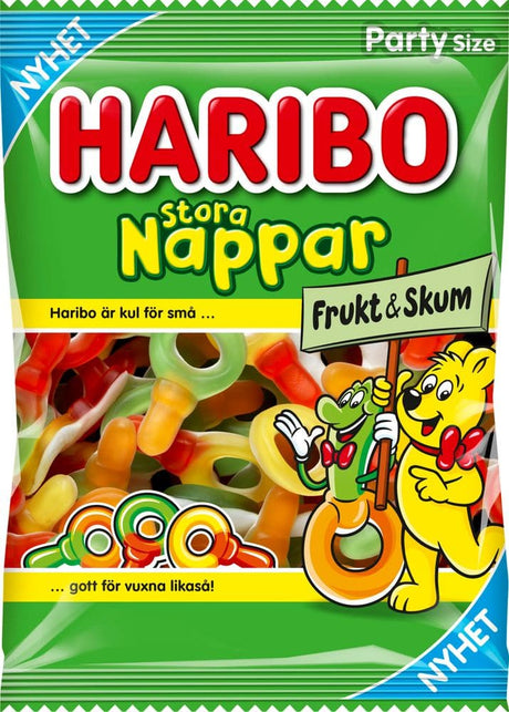 Haribo Stora Nappar Frukt & Skum 750g, 6-Pack - Scandinavian Goods