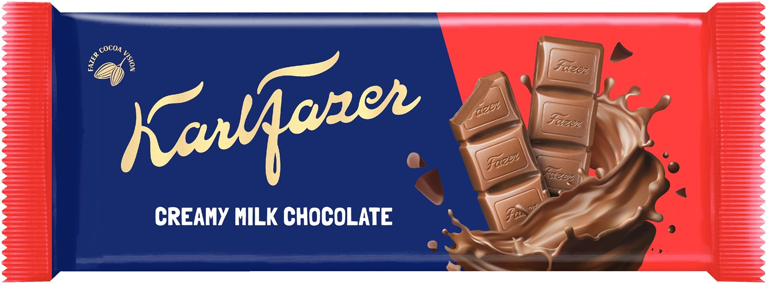 Karl Fazer Creamy Chocolate Bar 95g, 20-Pack - Scandinavian Goods