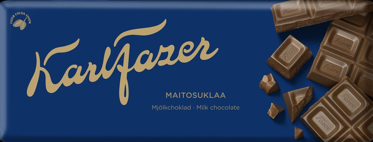 Karl Fazer Milk Chocolate Bar 180g, 23-Pack - Scandinavian Goods