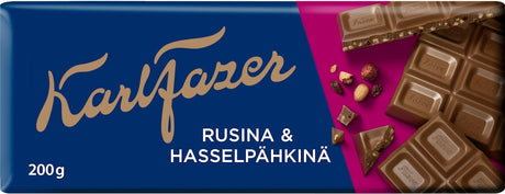 Karl Fazer Raisins & Hazelnuts 200g, 20-Pack - Scandinavian Goods