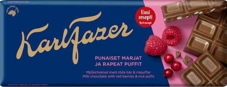 Karl Fazer Red Berries Milk Chocolate 180g - Scandinavian Goods