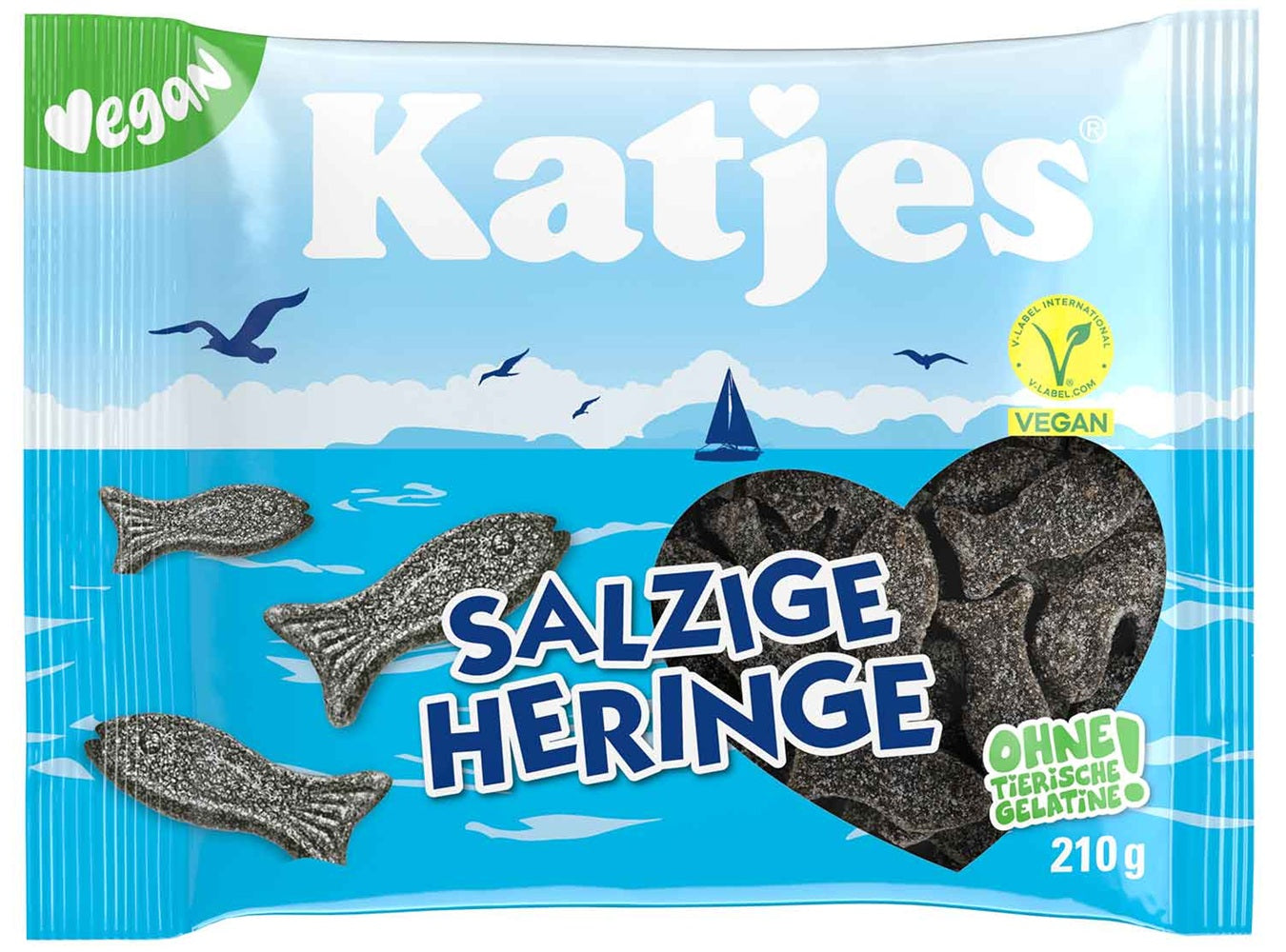 Katjes Salty Fish Licorice Candy 210g - Scandinavian Goods