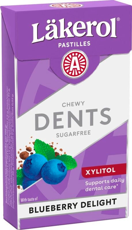 Läkerol Dents Blueberry Delight 36g, 24-Pack - Scandinavian Goods