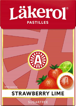 Läkerol Strawberry Lime 75g, 12-Pack - Scandinavian Goods
