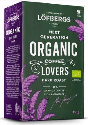 Löfbergs Organic Dark Roast 450g, 6-Pack - Scandinavian Goods