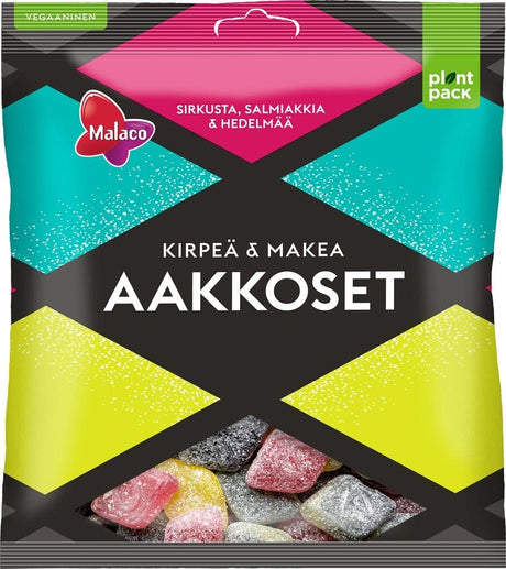 Malaco Aakkoset Kirpeä & Makea 280g, 15-Pack - Scandinavian Goods