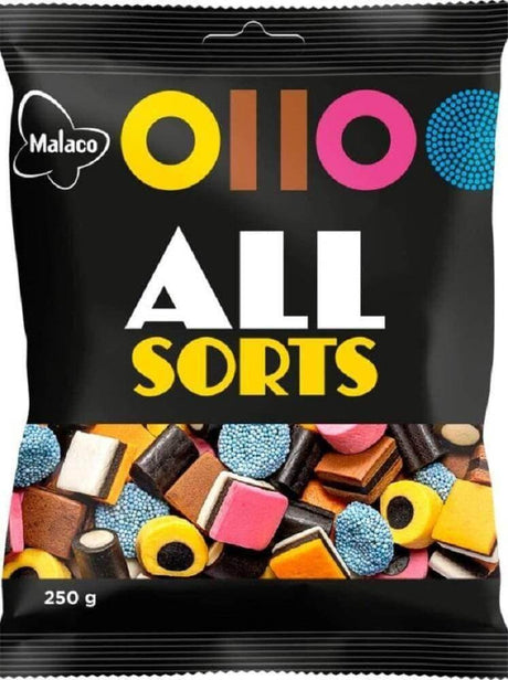 Malaco Allsorts Original 250g, 21-Pack - Scandinavian Goods