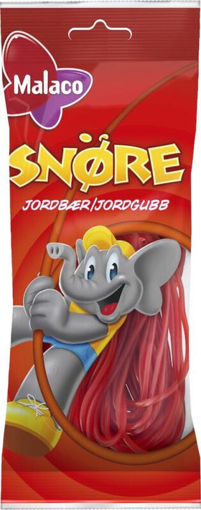 Malaco Snöre Jordgubb 94g, 24-Pack - Scandinavian Goods