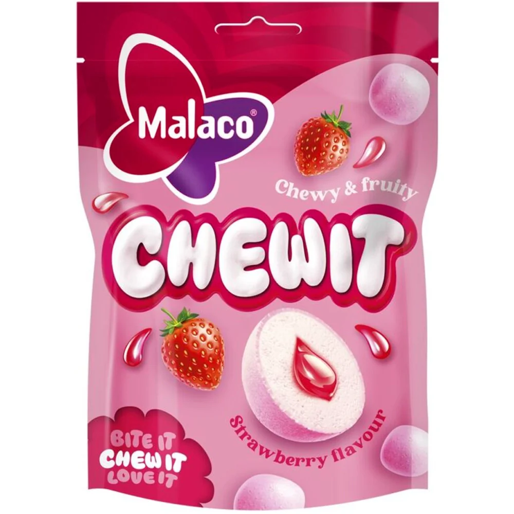 Malaco Chewit Strawberry 115g | Swedish Fruit Candy