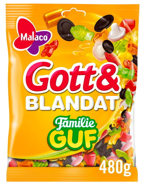 Malaco Gott & Blandat Familie Guf 480g, 6-Pack - Scandinavian Goods