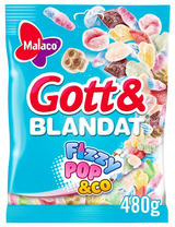 Malaco Gott & Blandat Fizzy Pop 480g, 6-Pack - Scandinavian Goods