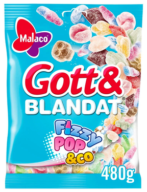 Malaco Gott & Blandat Fizzy Pop 480g, 6-Pack - Scandinavian Goods