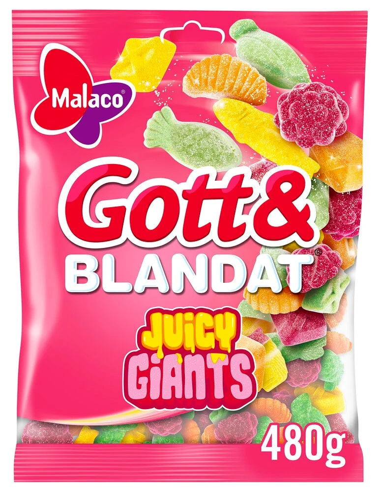 Malaco Gott & Blandat Juicy Giants 480g, 6-Pack - Scandinavian Goods
