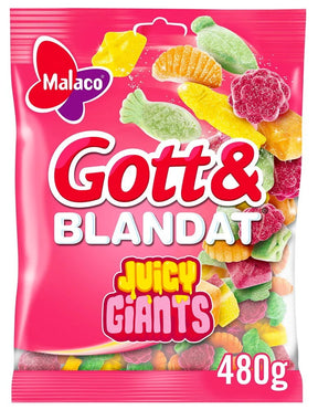 Malaco Gott & Blandat Juicy Giants 480g, 6-Pack - Scandinavian Goods