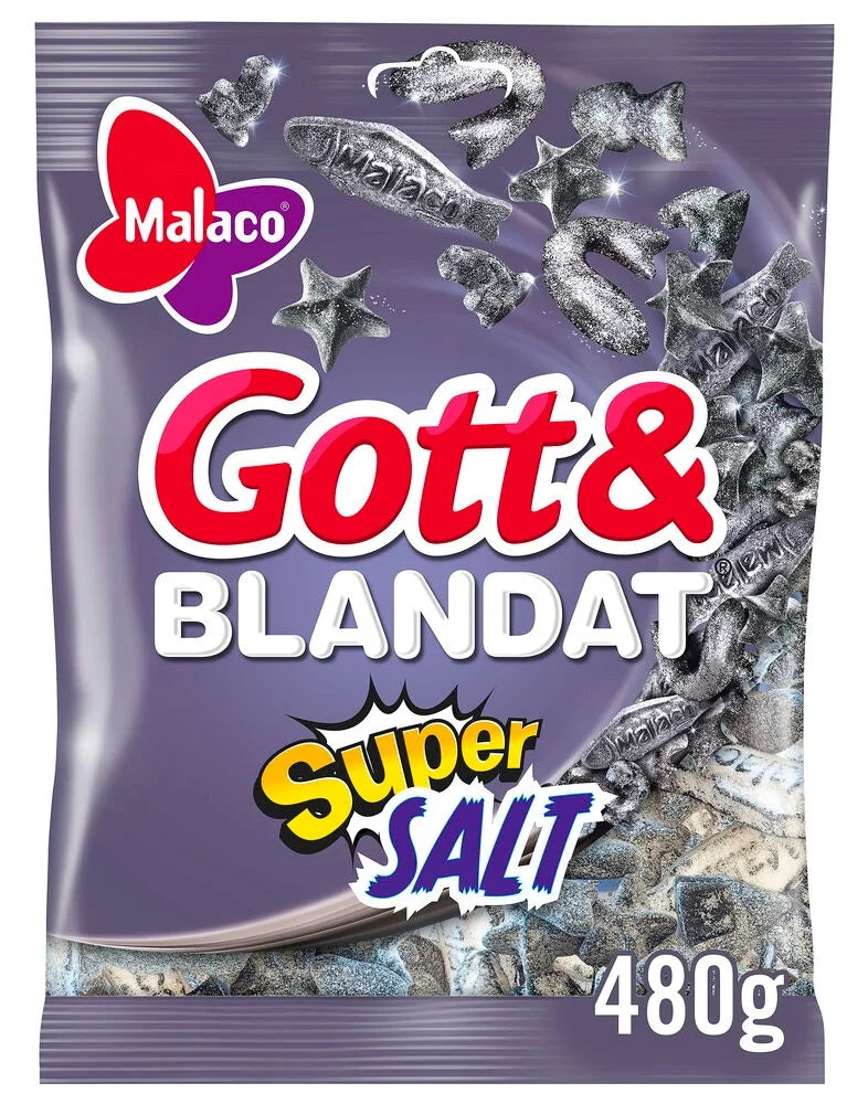 Malaco Gott & Blandat Super Salt 480g - Scandinavian Goods
