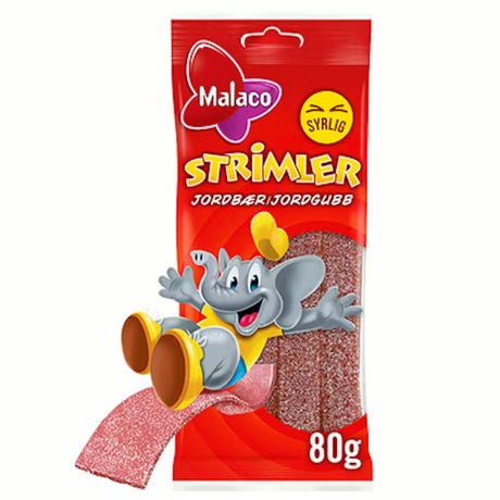 Malaco Strimler Jordgubb - Scandinavian Goods