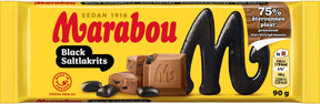 Marabou Black Saltlakrits Chocolate Bar 90g - Scandinavian Goods