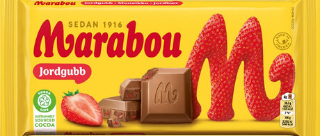 Marabou Jordgubb Milk Chocolate 185g - Scandinavian Goods