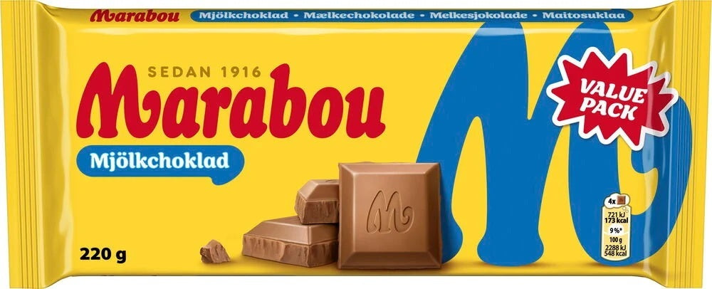 Marabou King Size Mjölkchoklad 220g, 10-Pack - Scandinavian Goods