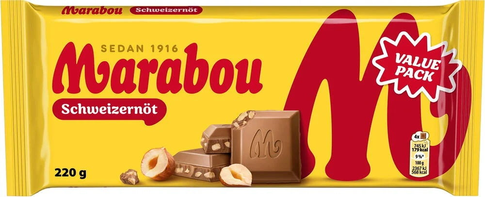 Marabou King Size Schweizernöt 220g, 10-Pack - Scandinavian Goods