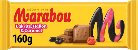 Marabou Lakrits, Hallon & Caramel Chocolate Bar 160g - Scandinavian Goods