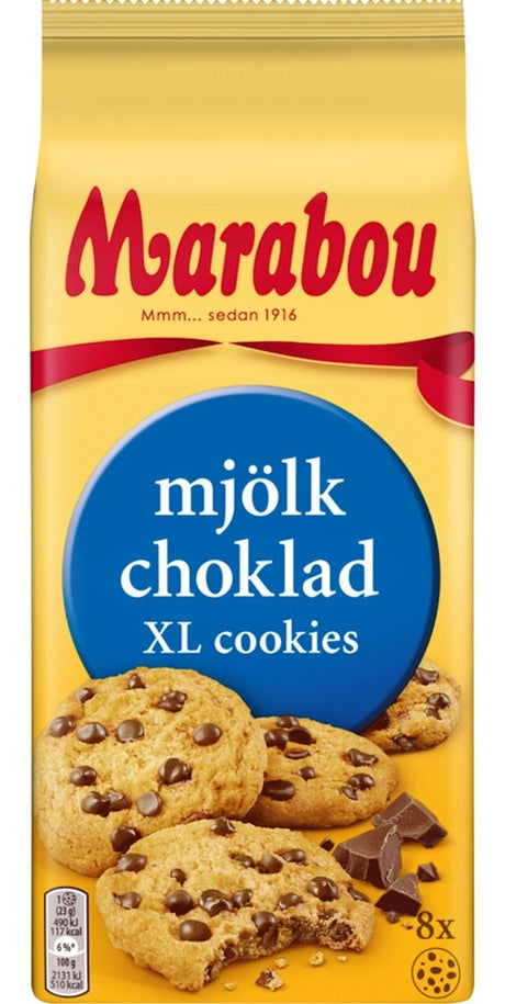 Marabou Mjölkchoklad XL Cookies 184g, 10-Pack - Scandinavian Goods